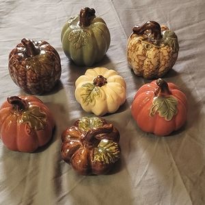 Lot of Ceramic Pumpkins